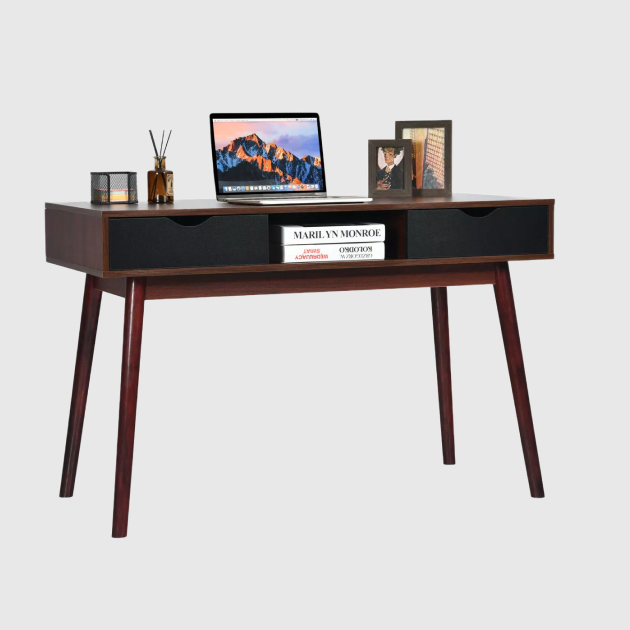 Costway 48'' Computer Desk Study Workstation Laptop Table Home Office (2)